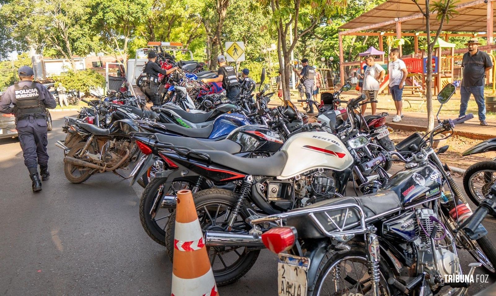 Polícia de Ciudad del Este apreende 175 motocicletas no fim de semana