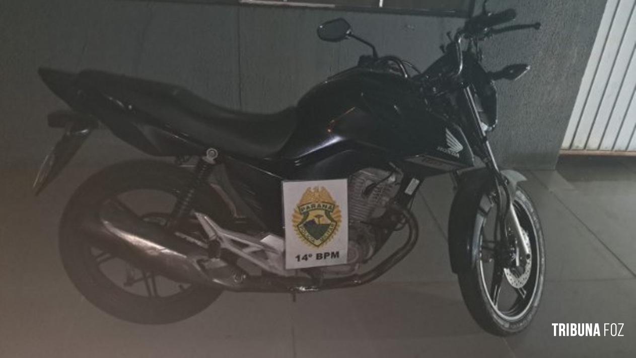 Polícia Militar recupera motocicleta com alerta de furto na Vila C em Foz do Iguaçu