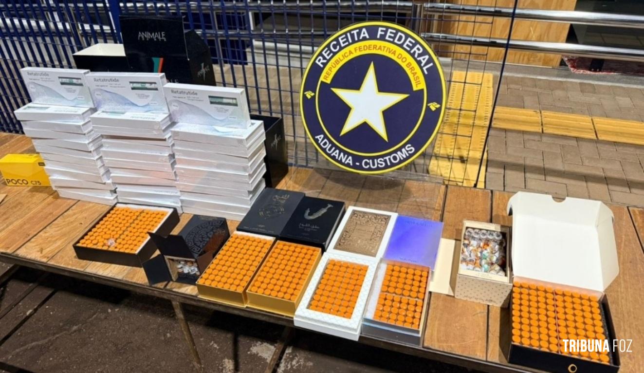 Receita Federal apreende mais de 700 ampolas de medicamentos para emagrecimento em São Miguel do Iguaçu