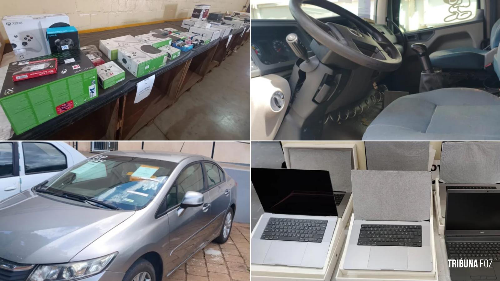 Receita Federal realiza leilão on-line com carros e iPhones