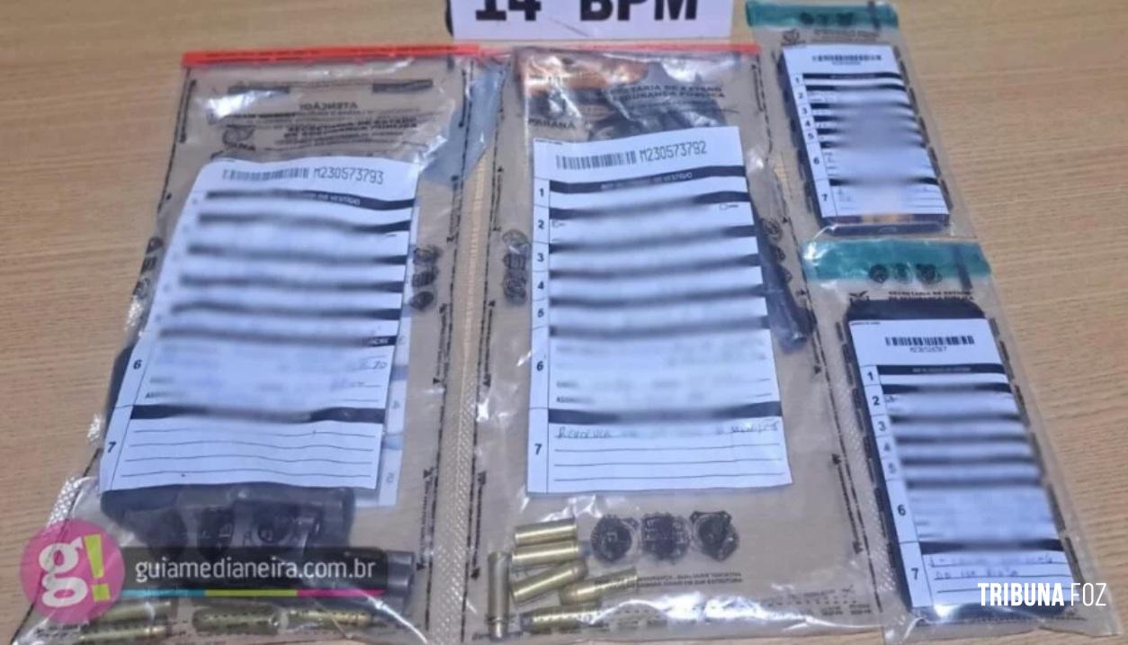 ROCAM apreende armas e prende suspeitos por porte ilegal após tentativa de fuga no Bairro Ipê em Medianeira