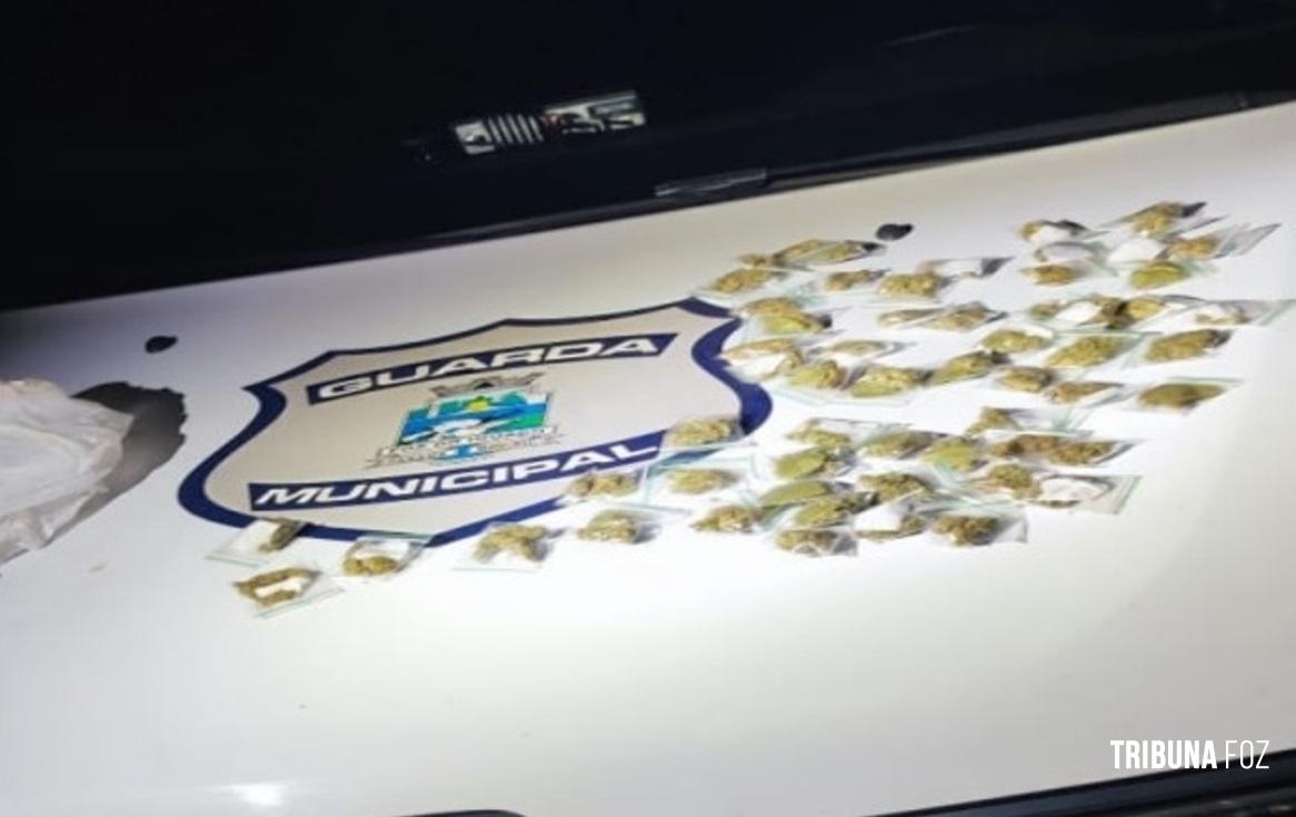 Tentativa de fuga da Guarda Municipal termina em prisão e apreensão de drogas no Bairro Três Lagoas