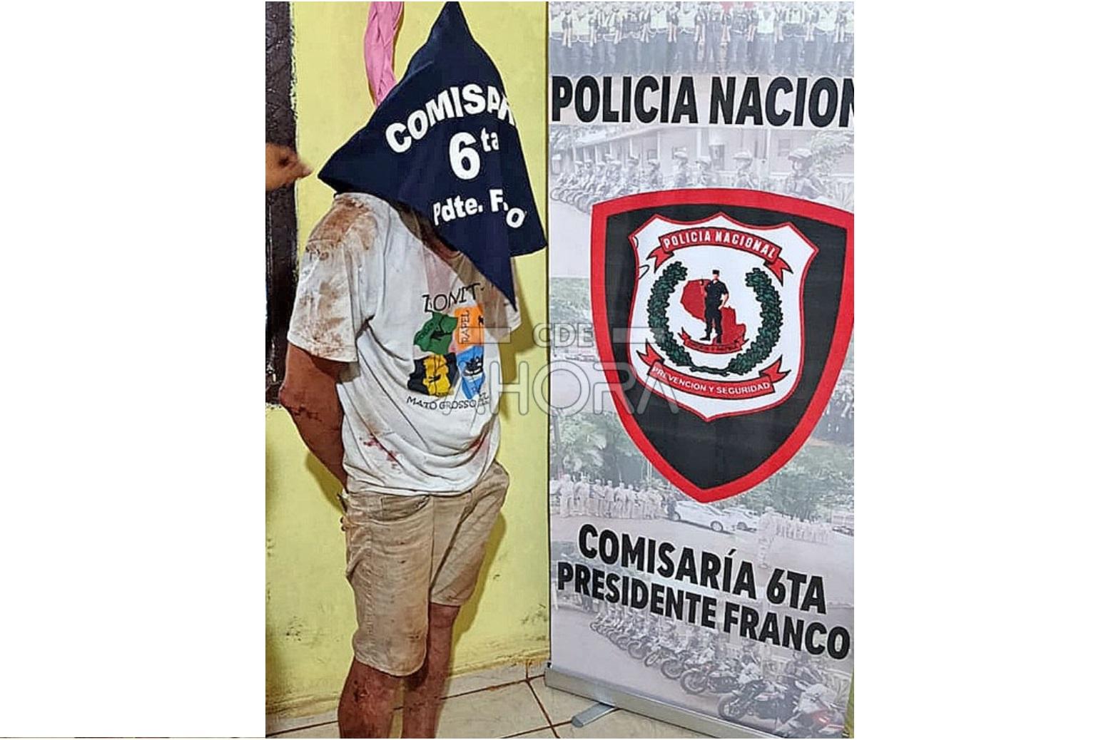 Vizinhos e vítima detêm suspeito de furto de ferramentas flagrado por câmeras de segurança em Presidente Franco