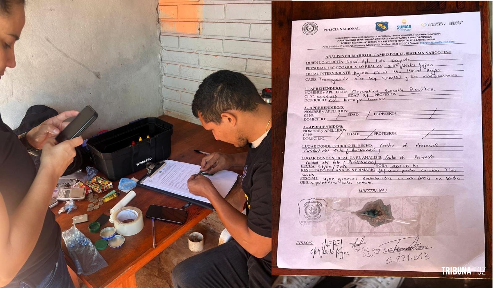 29 doses de substância suspeita de ser cocaína é apreendida na Penitenciária de Ciudad Del Este