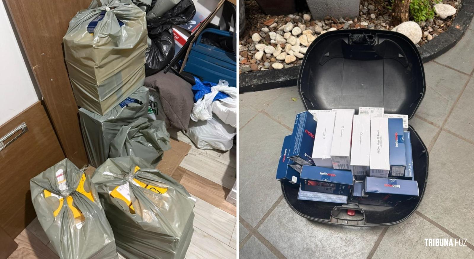 Ação integrada entre PF, PMPR e Receita Federal apreende 250 celulares e prende três pessoas em Foz do Iguaçu