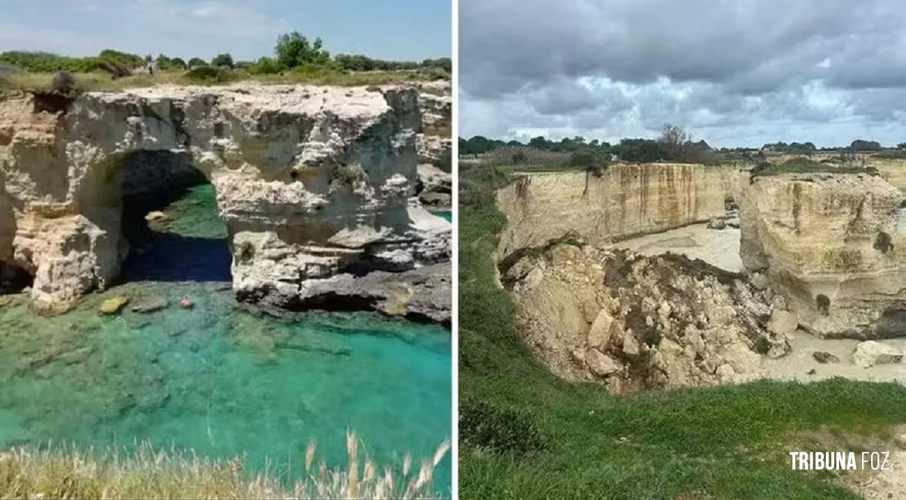 "Arco do Amor" desaba na Itália em pleno dia dos namorados