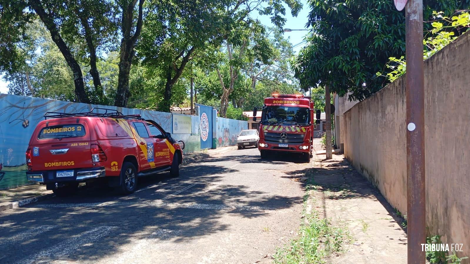 Bombeiros são acionados após principio de incêndio em ventilador de Escola Municipal no Porto Meira