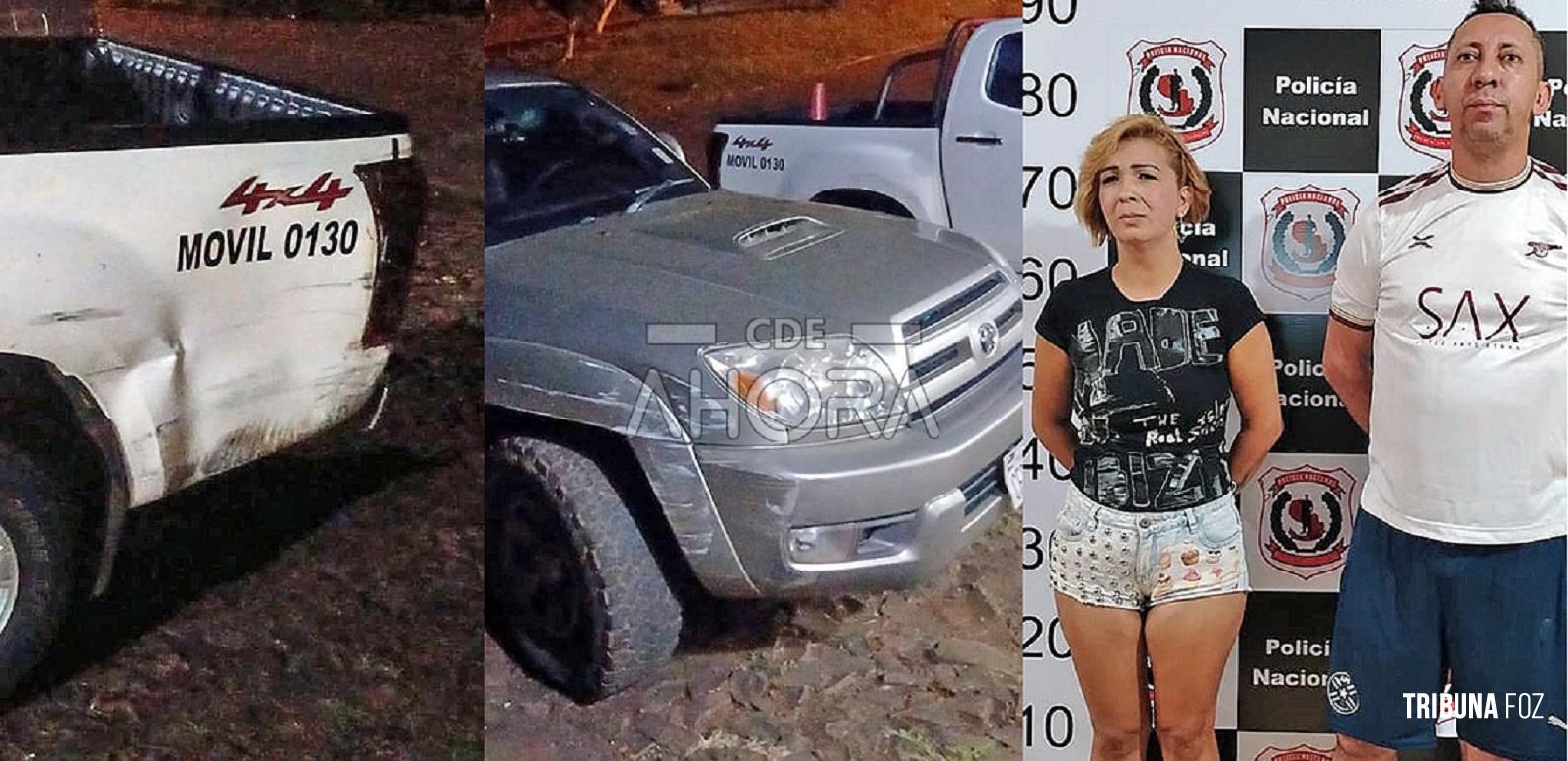 Casal embriagado preso em Presidente Franco: Perseguição, colisão com viatura policial e teste do bafômetro positivo 