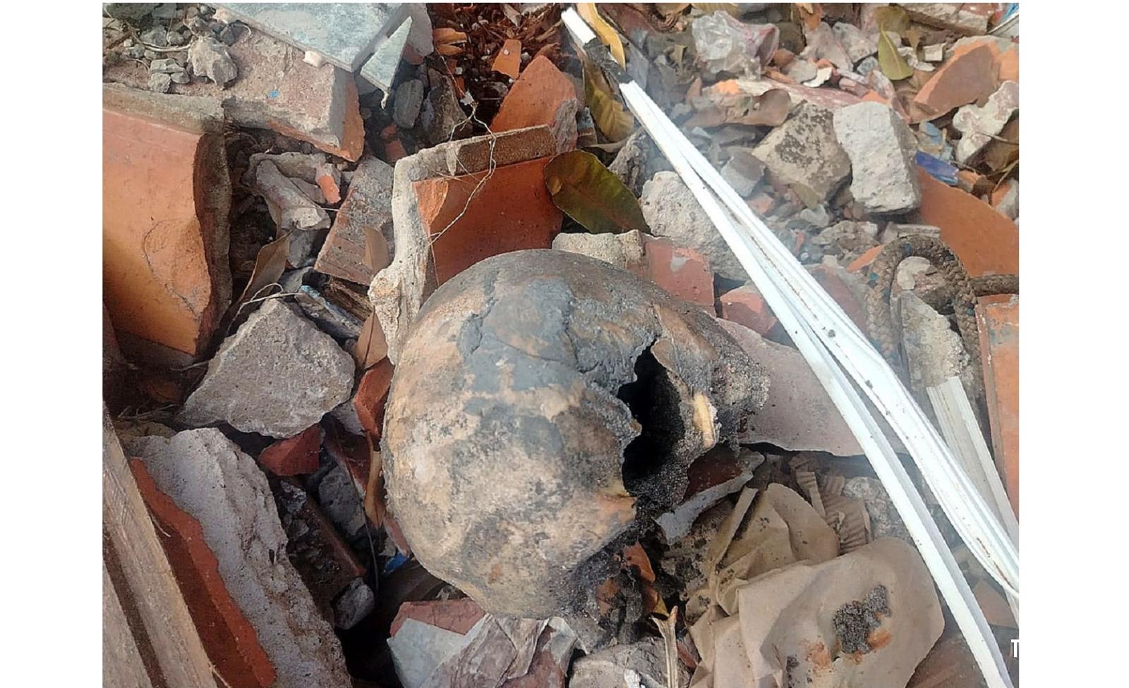 Crânio encontrado em propriedade no Km 14 em Minga Guazú no Paraguai