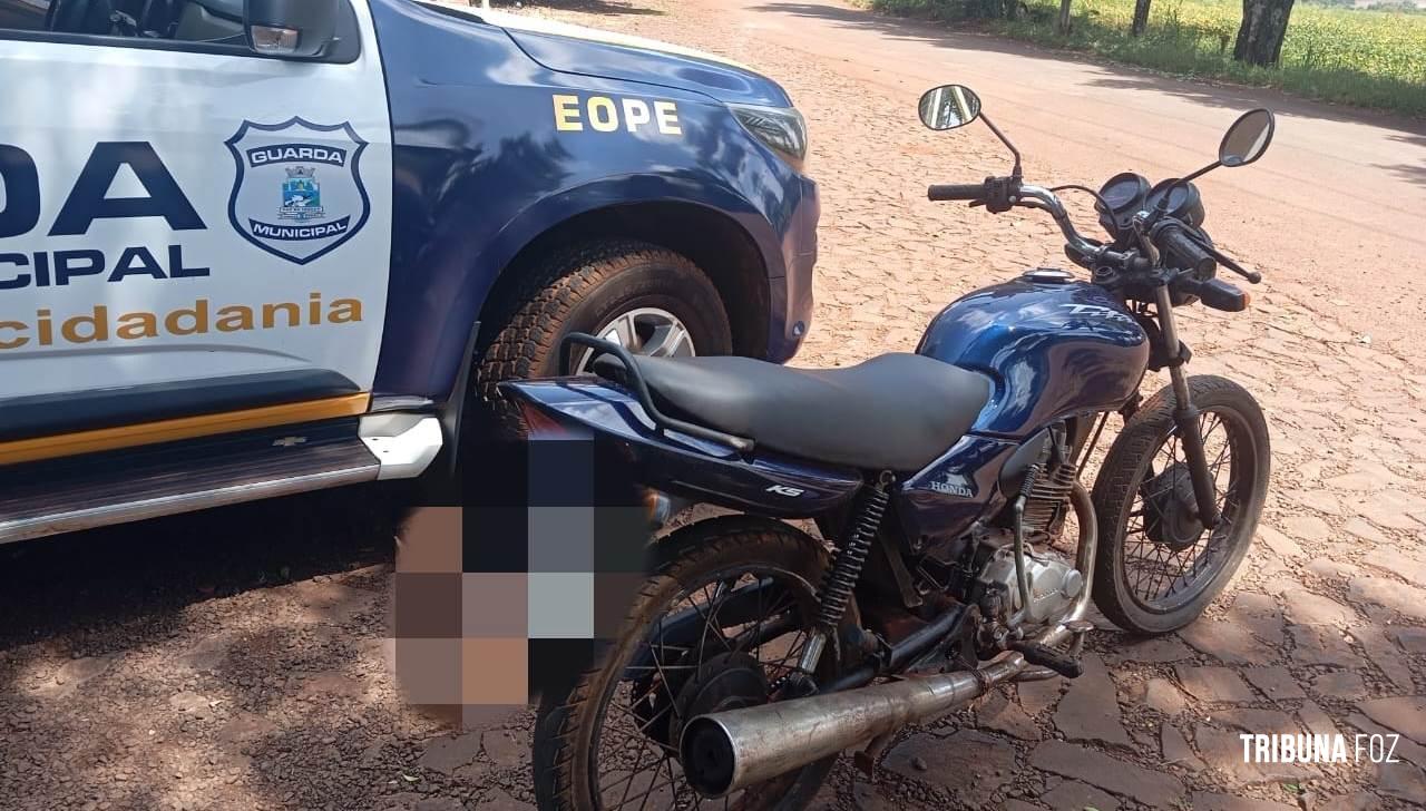 Guarda Municipal recupera motocicleta roubada na região do Aparecidinha