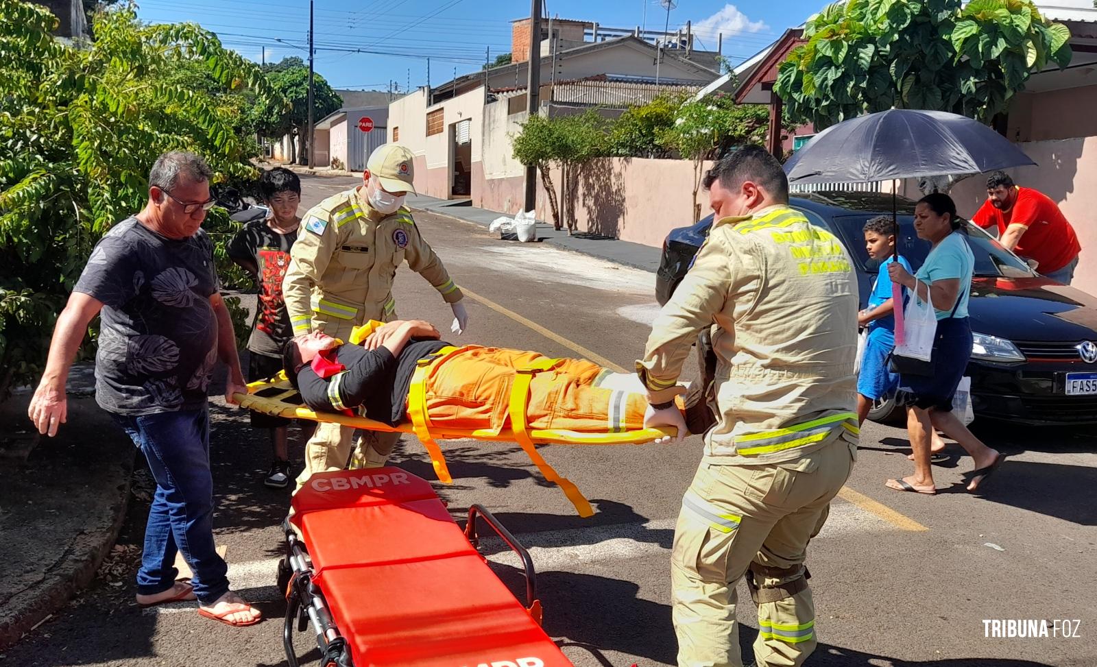 Motociclista fica ferido após colisão na Vila Adriana II