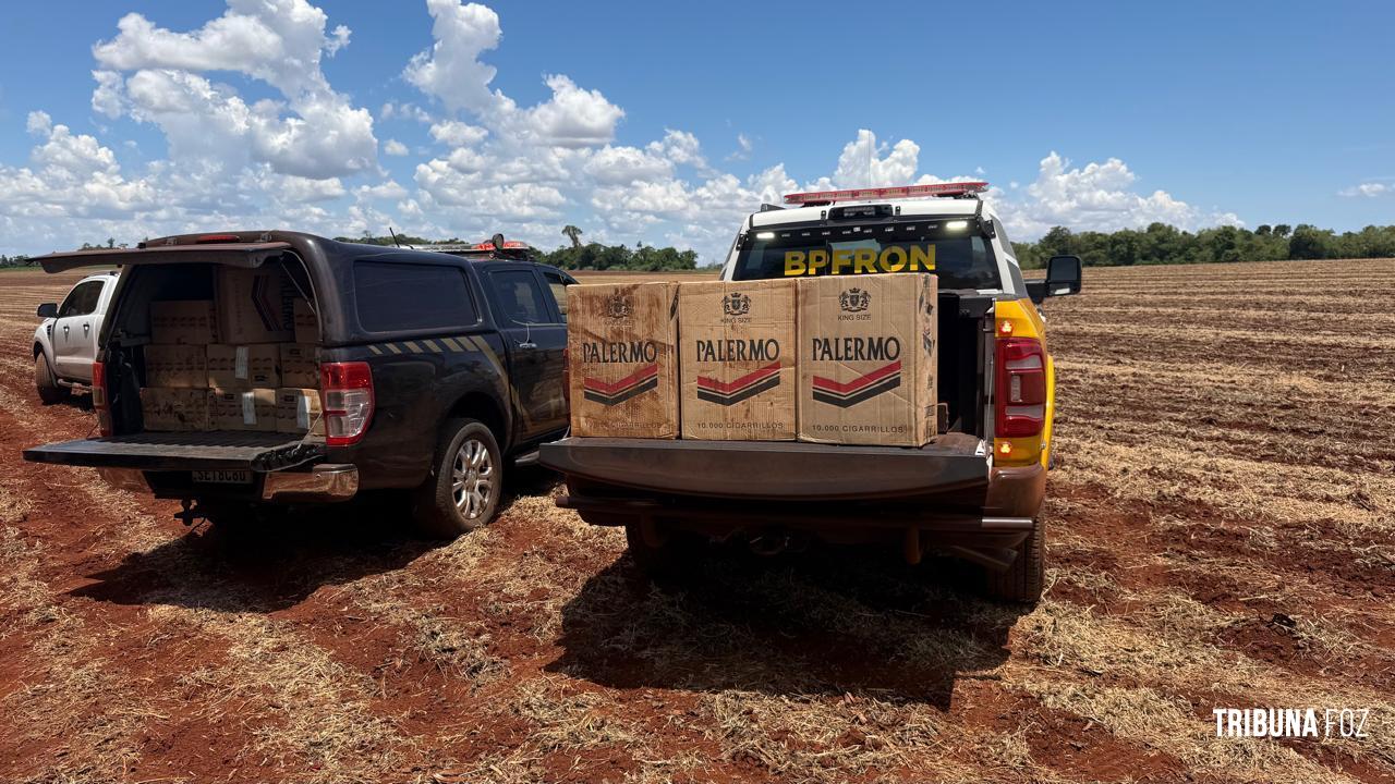 PF e PM apreendem 15 mil maços de cigarros contrabandeados no Lago de Itaipu