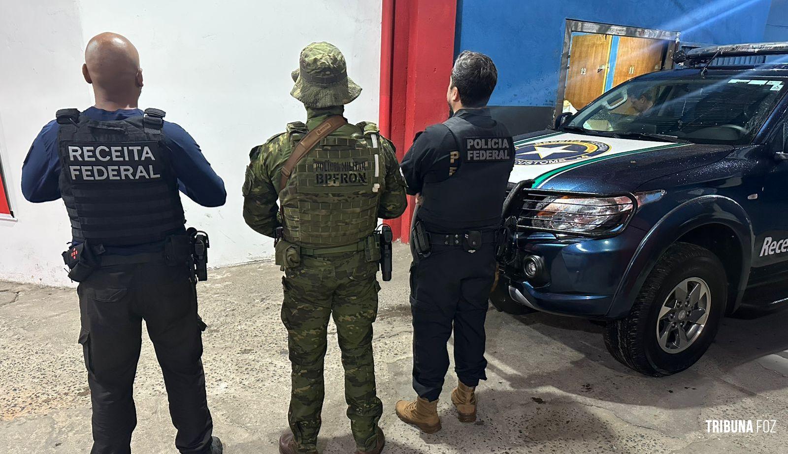 PF, PM e Receita Federal apreendem mercadorias descaminhadas em hotel em Foz do Iguaçu