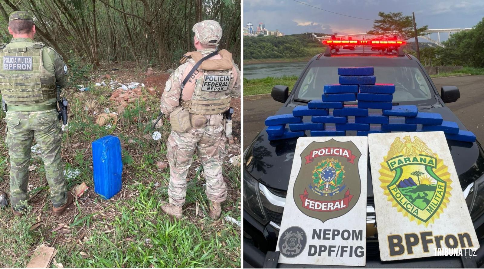 Policia Federal em ação conjunta com a Policia Militar apreendem de 15 Kg de maconha em Foz do Iguaçu