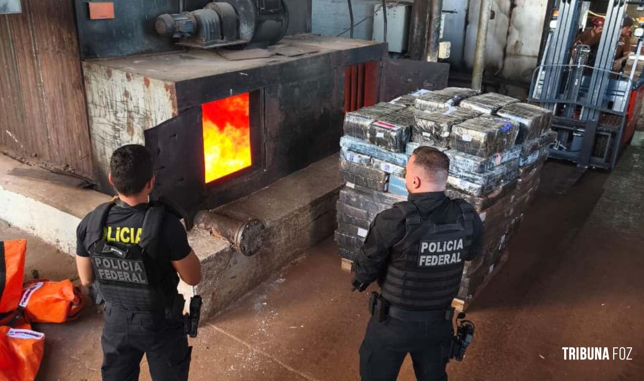 Policia Federal incinera quase 12 toneladas de drogas na tríplice fronteira