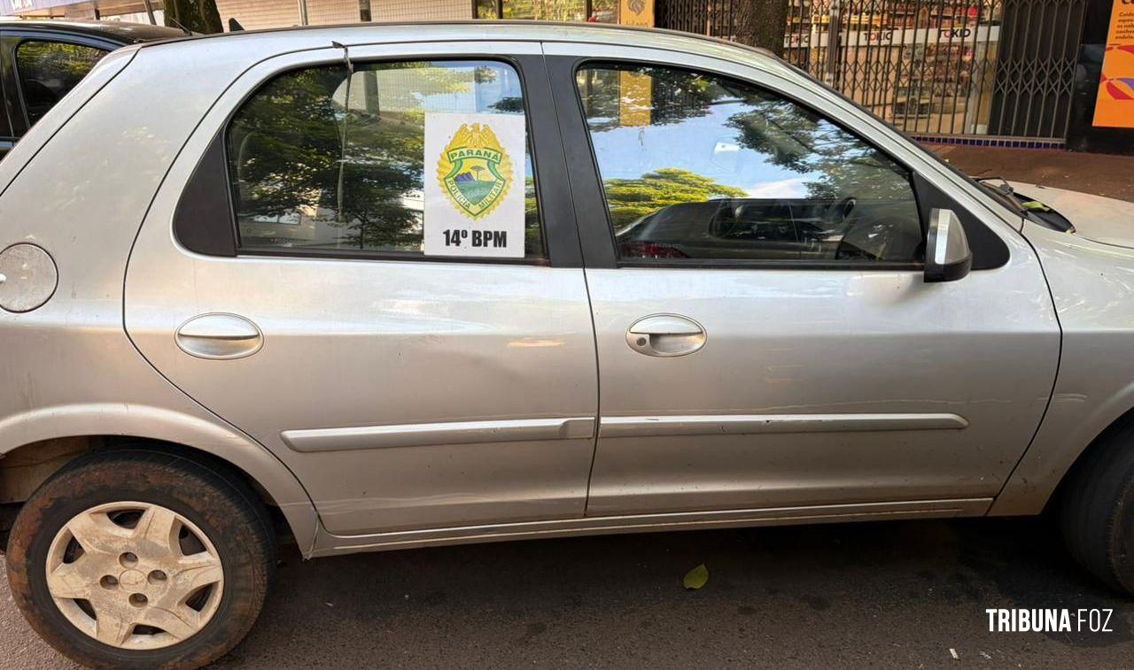 Policia Militar recupera veículo com alerta de furto na área central de Foz do Iguaçu