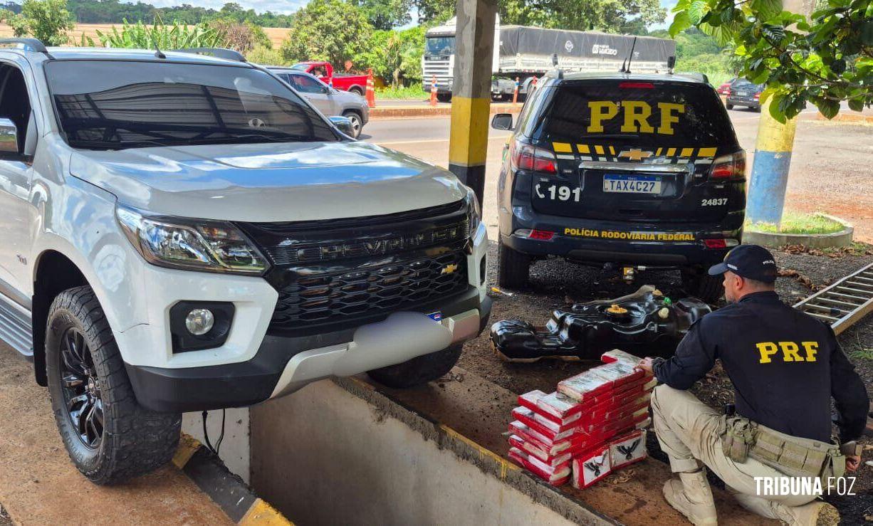 PRF apreende 46,5 Kg de cocaína escondidos no tanque de veículo na BR-277 em São Miguel do Iguaçu