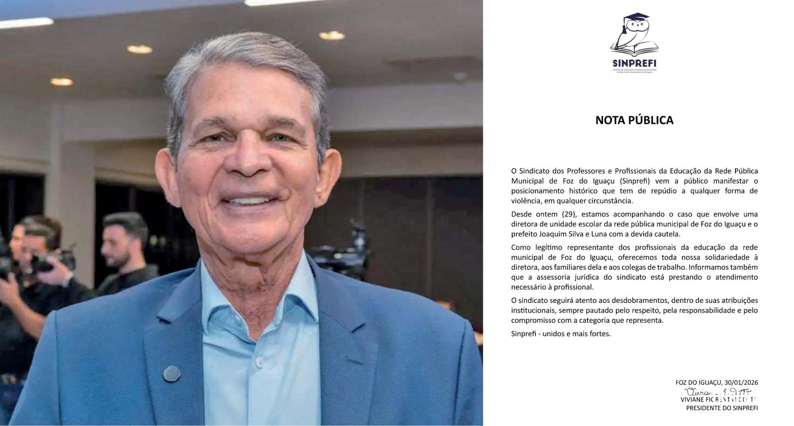 Professora agredida pelo Prefeito Silva e Luna registra BO e pede punição ao general