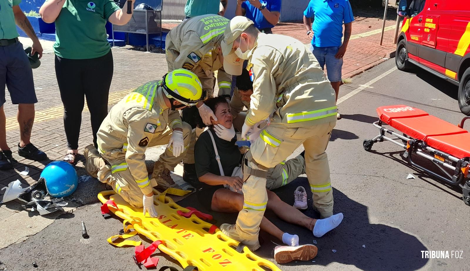 Siate socorre motociclista após colisão no Boicy