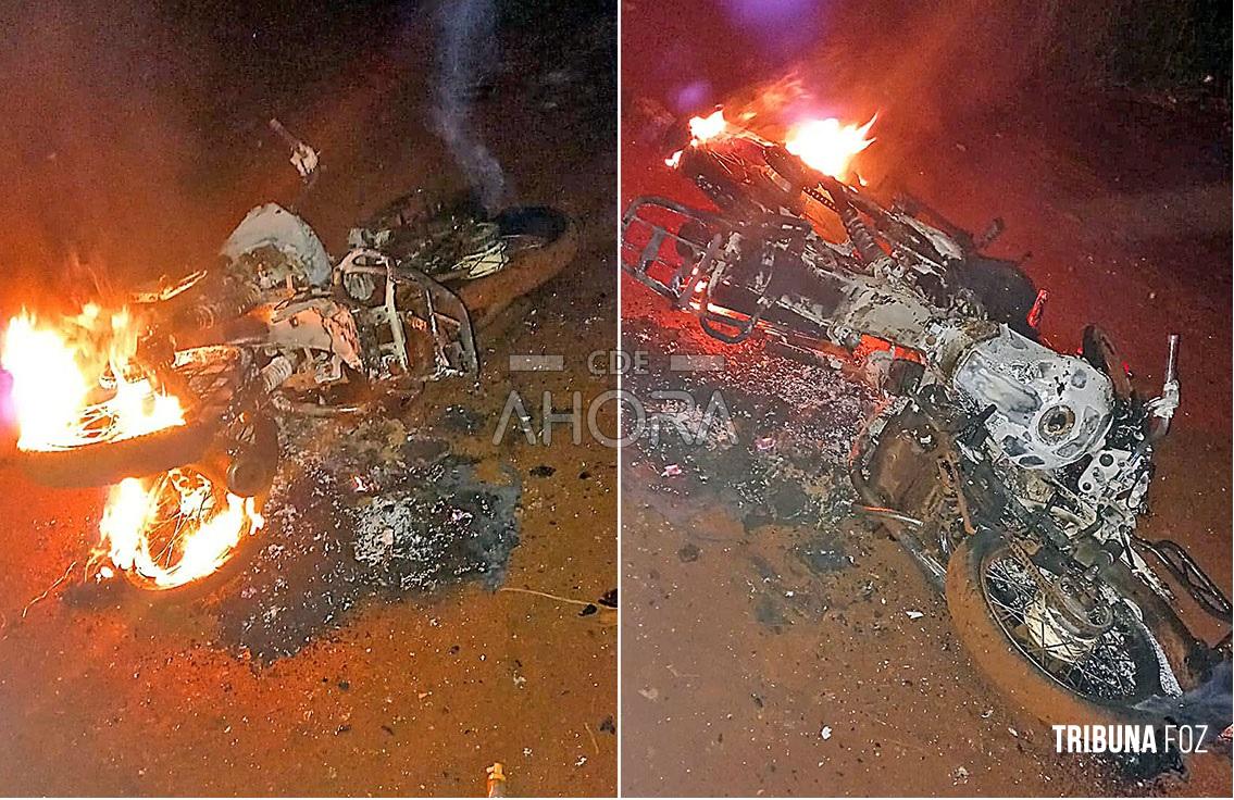 Briga de rua termina com duas motocicletas queimadas no Km 10 em Ciudad Del Este