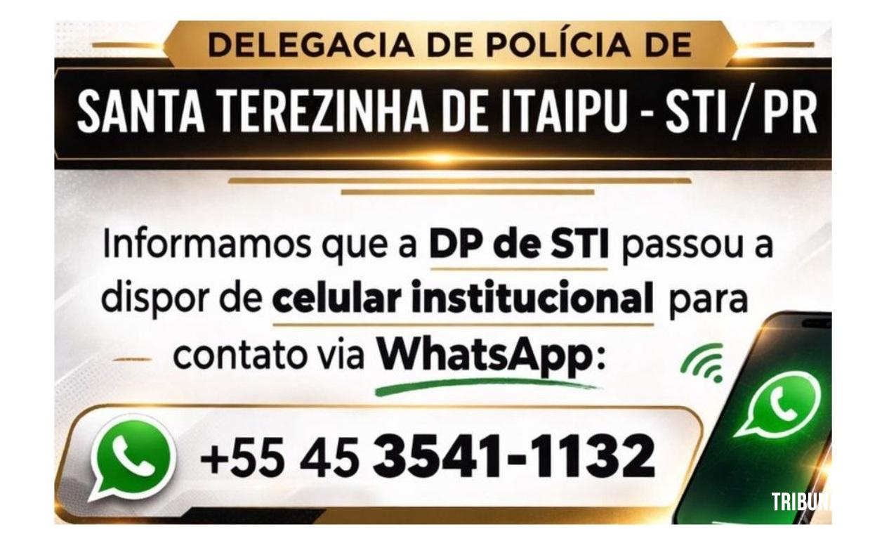 Delegacia da Policia Civil de Santa Terezinha de Itaipu disponibiliza WhatsApp para contatos