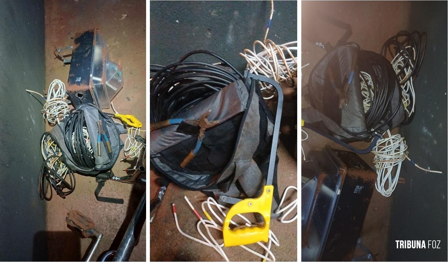 Furto de fios de energia é frustrado pela Guarda Municipal durante a madrugada