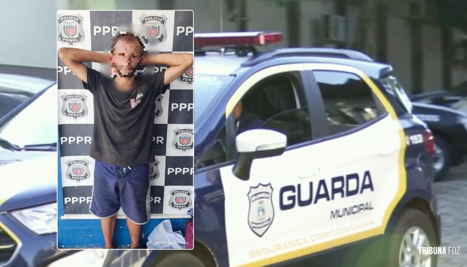 Guarda Municipal cumpre mandado de prisão no centro de Foz do Iguaçu