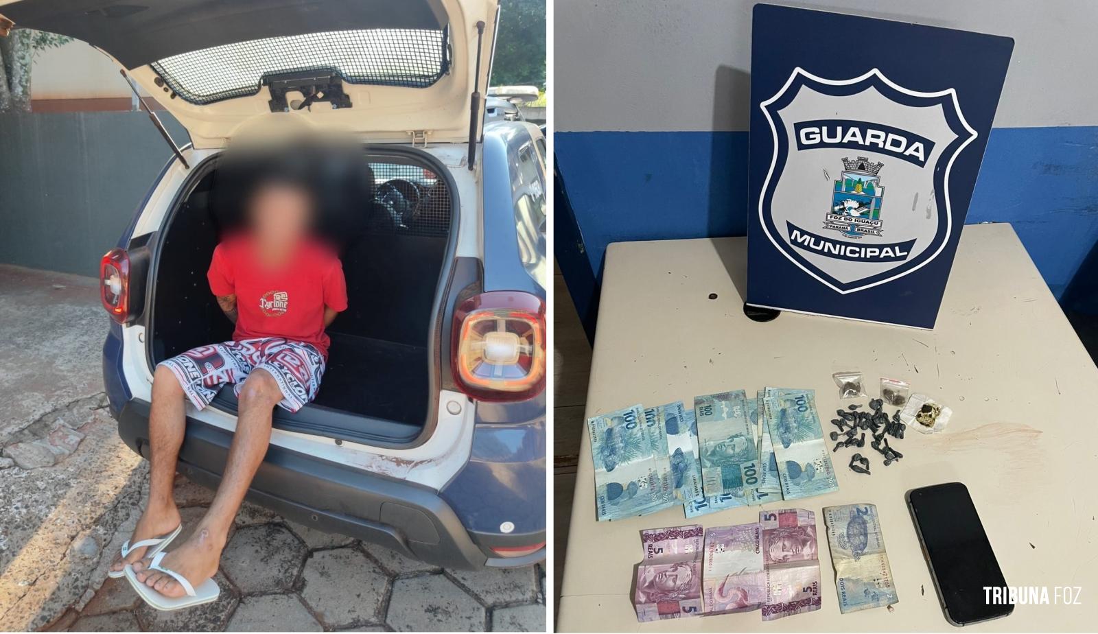 Guarda Municipal prende suspeito com drogas no Lagoa Dourada