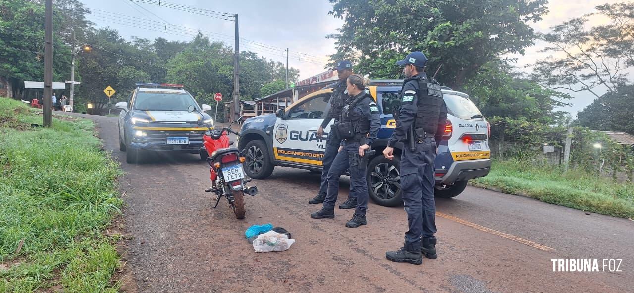 Guarda Municipal recupera moto furtada no centro de Foz do Iguaçu