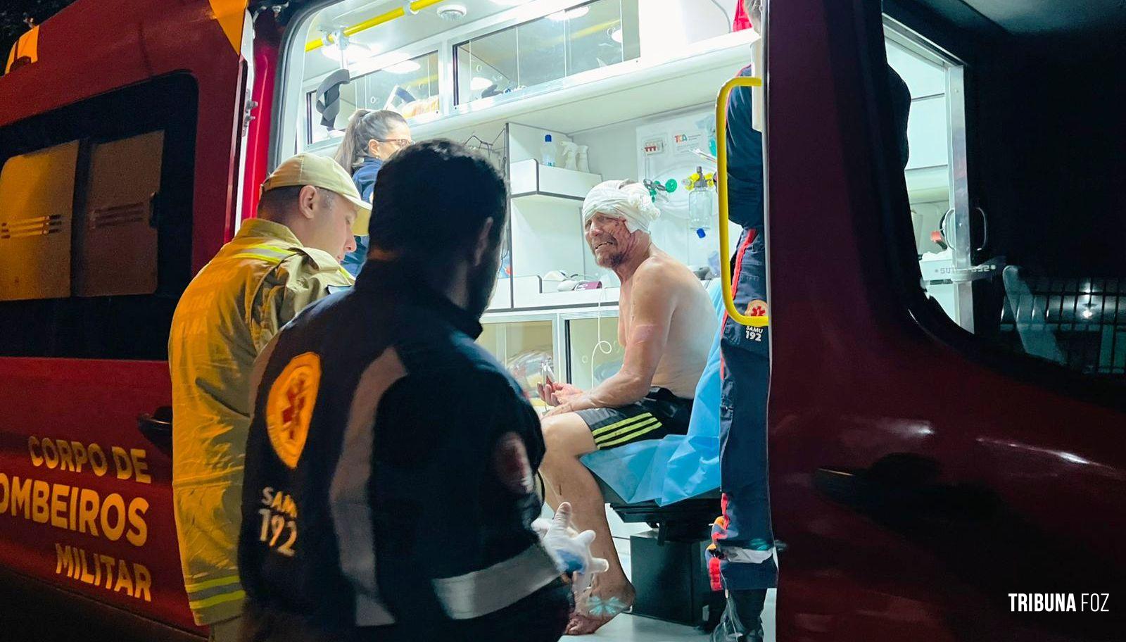 Homem fica ferido após golpes de facão no bairro Campos do Iguaçu