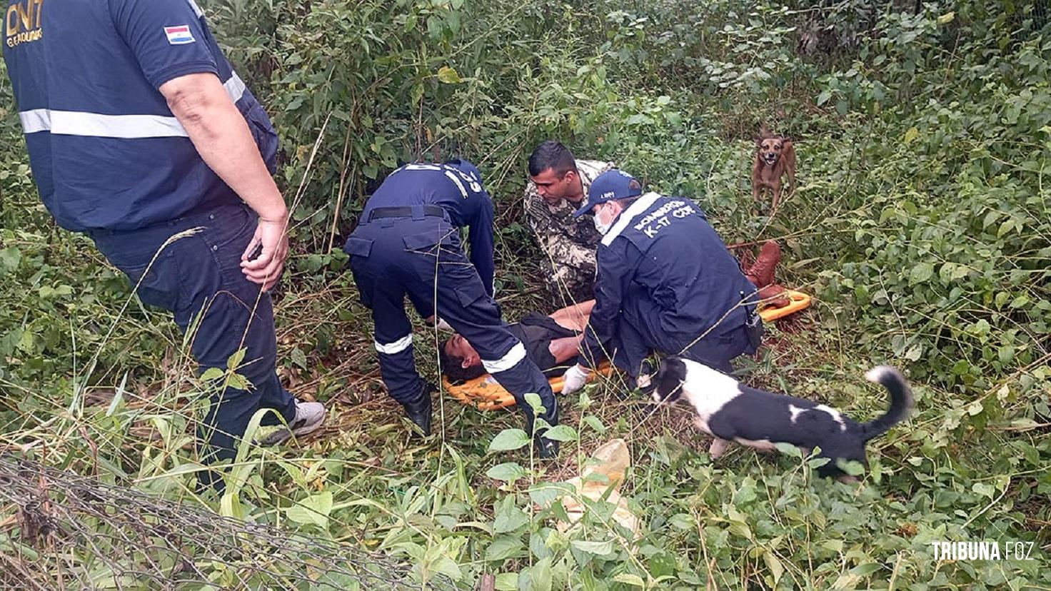 Invadiu uma propriedade particular e sofreu um choque elétrico grave em Presidente Franco