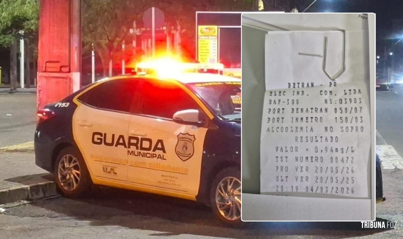 Motorista embriagado é detido após colidir em um veículo estacionado