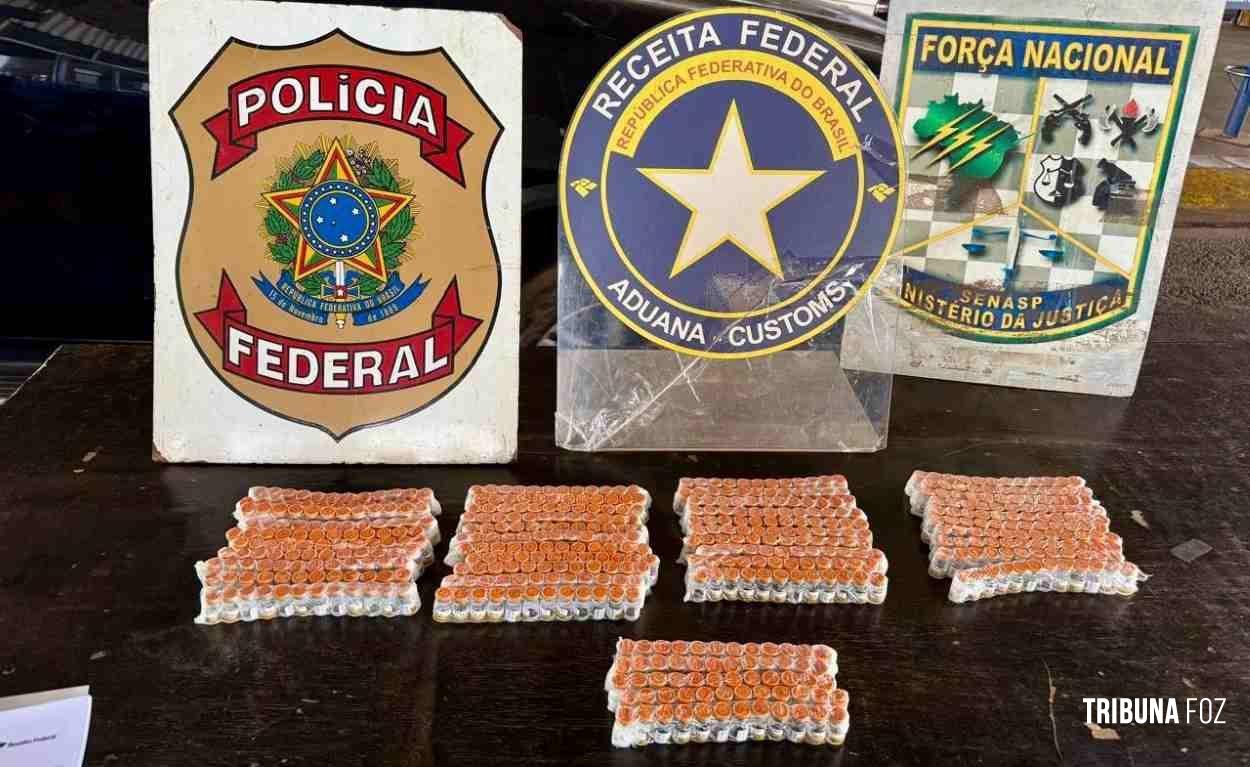 Mulher é flagrada com 560 ampolas de medicamento para emagrecimento presas ao corpo