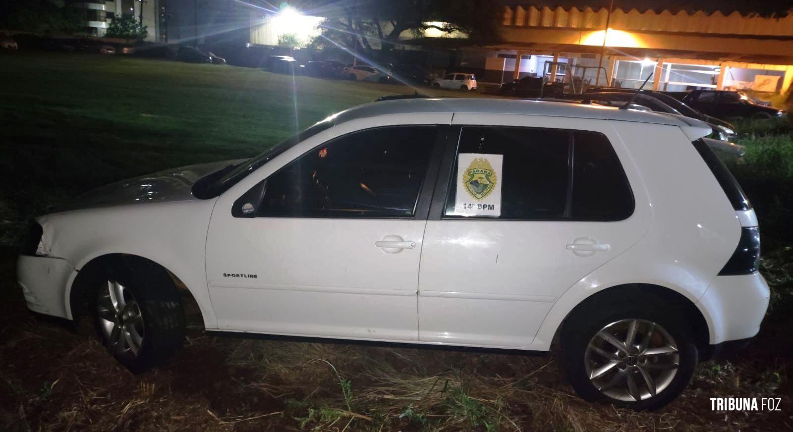 PM apreende veículo após ocorrência de disparo de arma de fogo no Jardim Alice