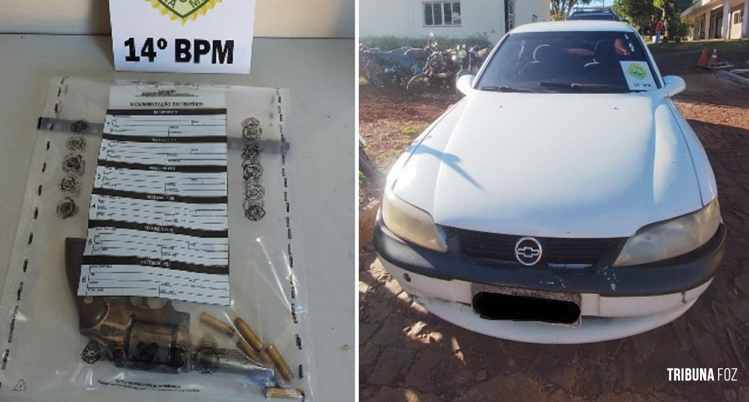 PM prende suspeito por porte ilegal de arma de fogo na cidade de Medianeira