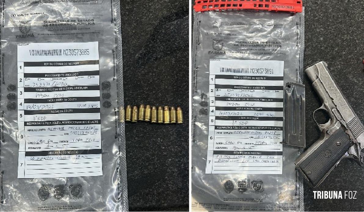 PM prende suspeitos de roubo e apreende arma de fogo no Bairro Porto Meira em Foz do Iguaçu