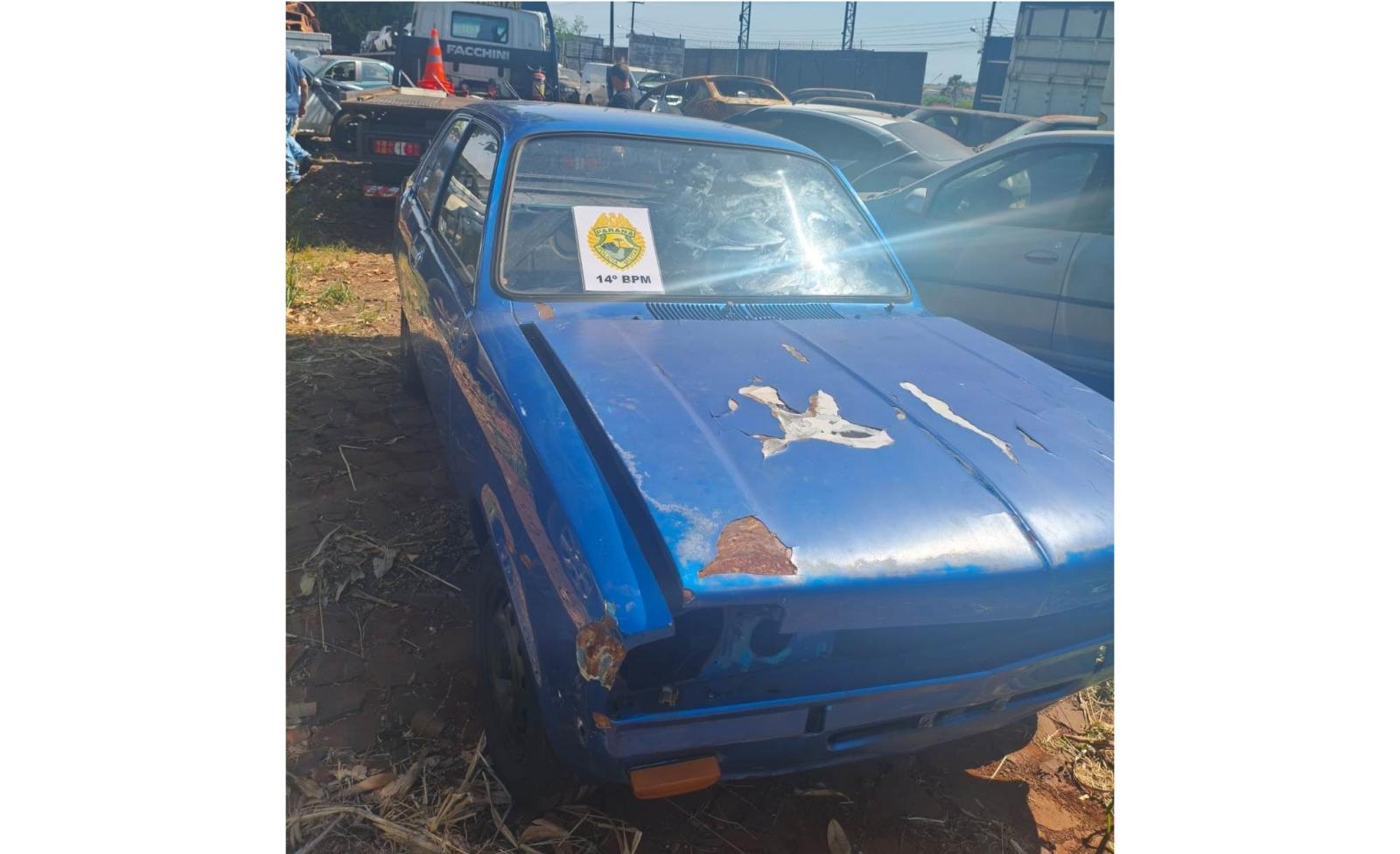 PM recupera veículo com registro de furto no bairro Campos do Iguaçu