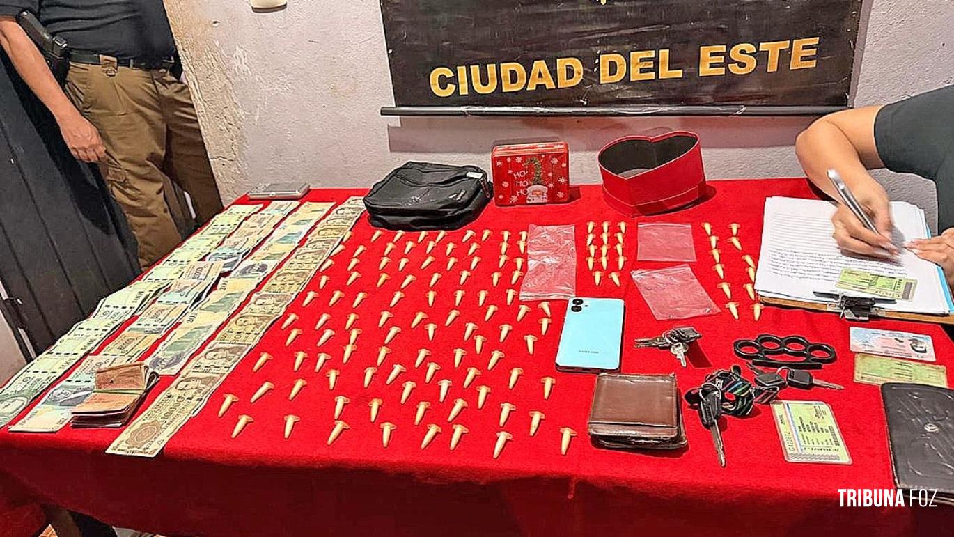 Ponto de venda de drogas é estourada e dois traficantes são presos  em Santa Rita no Paraguai