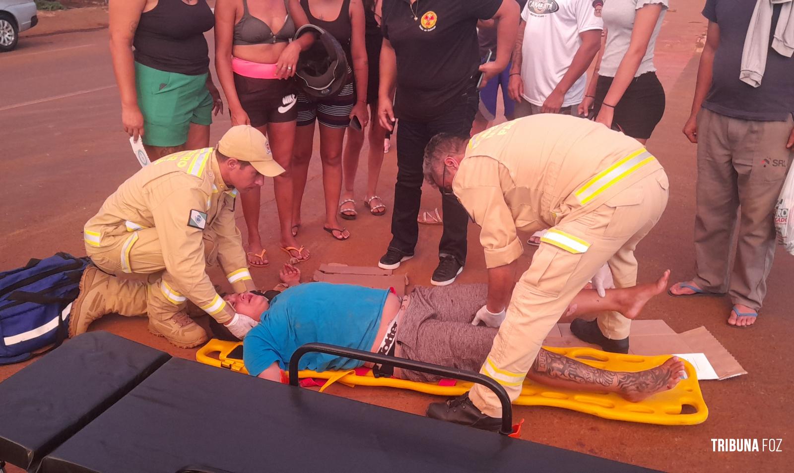 Siate socorre duas vítimas após colisão na Av. Morenitas