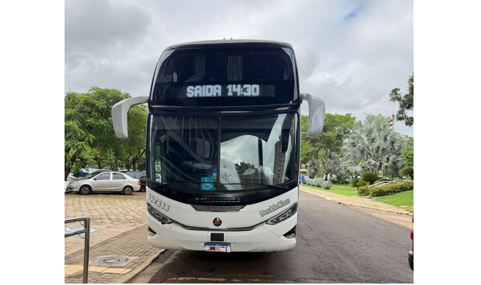 Ação integrada da PF, PM e RFB apreende ônibus da Catarinense 