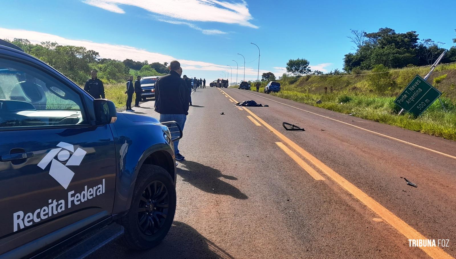 Adolescente morre ao tentar atravessa de bicicleta e colhido por um veículo oficial da Receita Federal na Av. Perimetral Leste em Foz