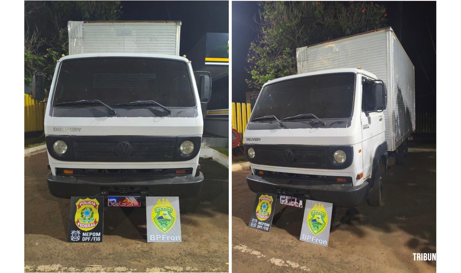 BPFRON e PF recuperam caminhão e apreendem cigarros contrabandeados em Santa Helena