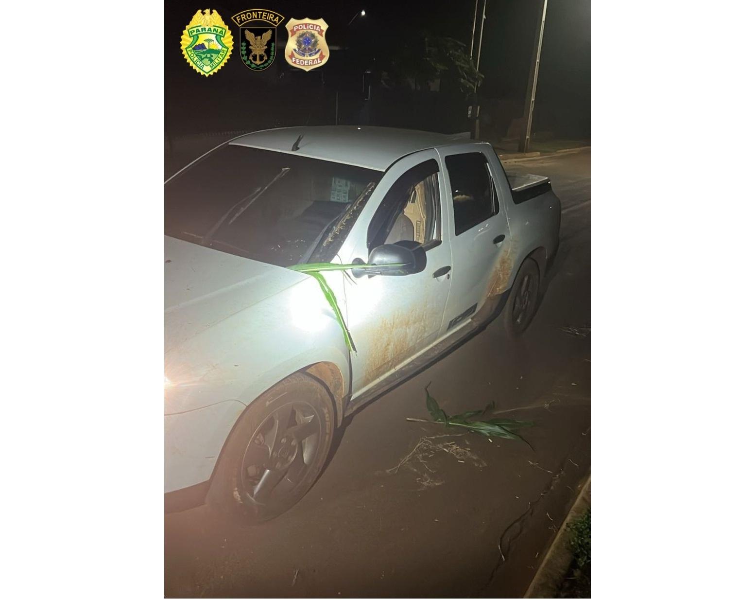 BPFRON e Polícia Federal apreendem cinco veículos e carga de contrabando e descaminho em Itaipulândia