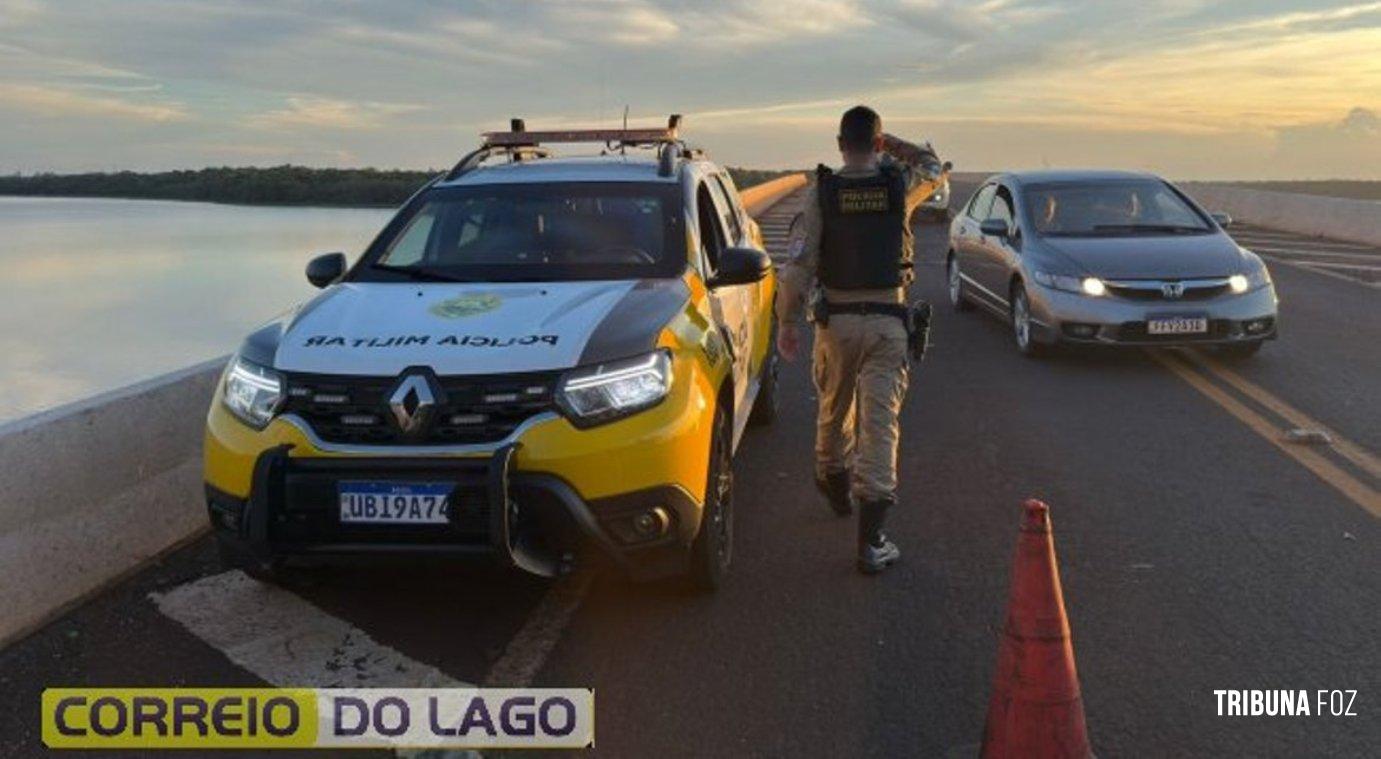 Colisão traseira é registrada na ponte entre Santa Helena e Sub-Sede