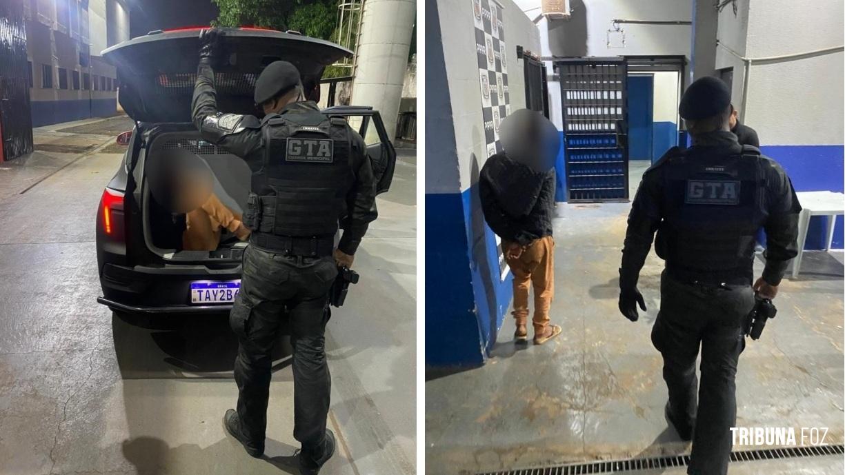 Foragido da justiça é capturado pelo GTA da Guarda Municipal de Foz do Iguaçu durante patrulhamento