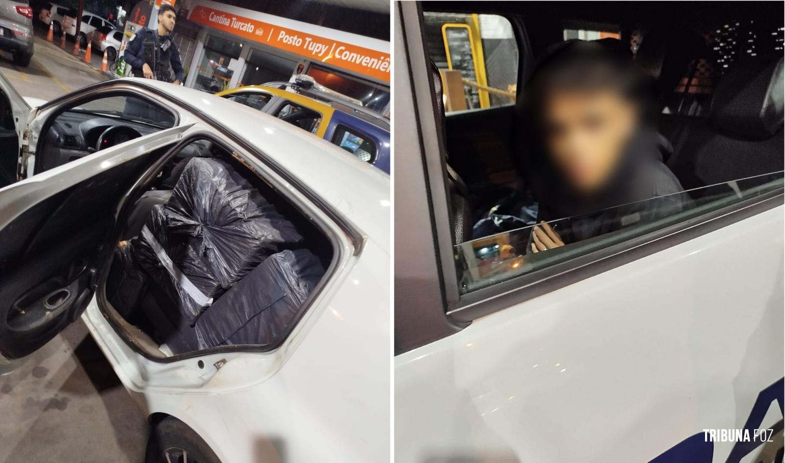Guarda Municipal apreende menor dirigindo veículo carregado com cigarros contrabandeados na Vila Portes durante a madrugada