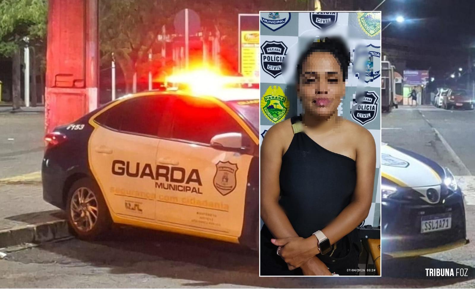 Guarda Municipal prende mulher que agrediu com garrafada na cabeça sua desafeta no "ArguileFoz" durante a madrugada