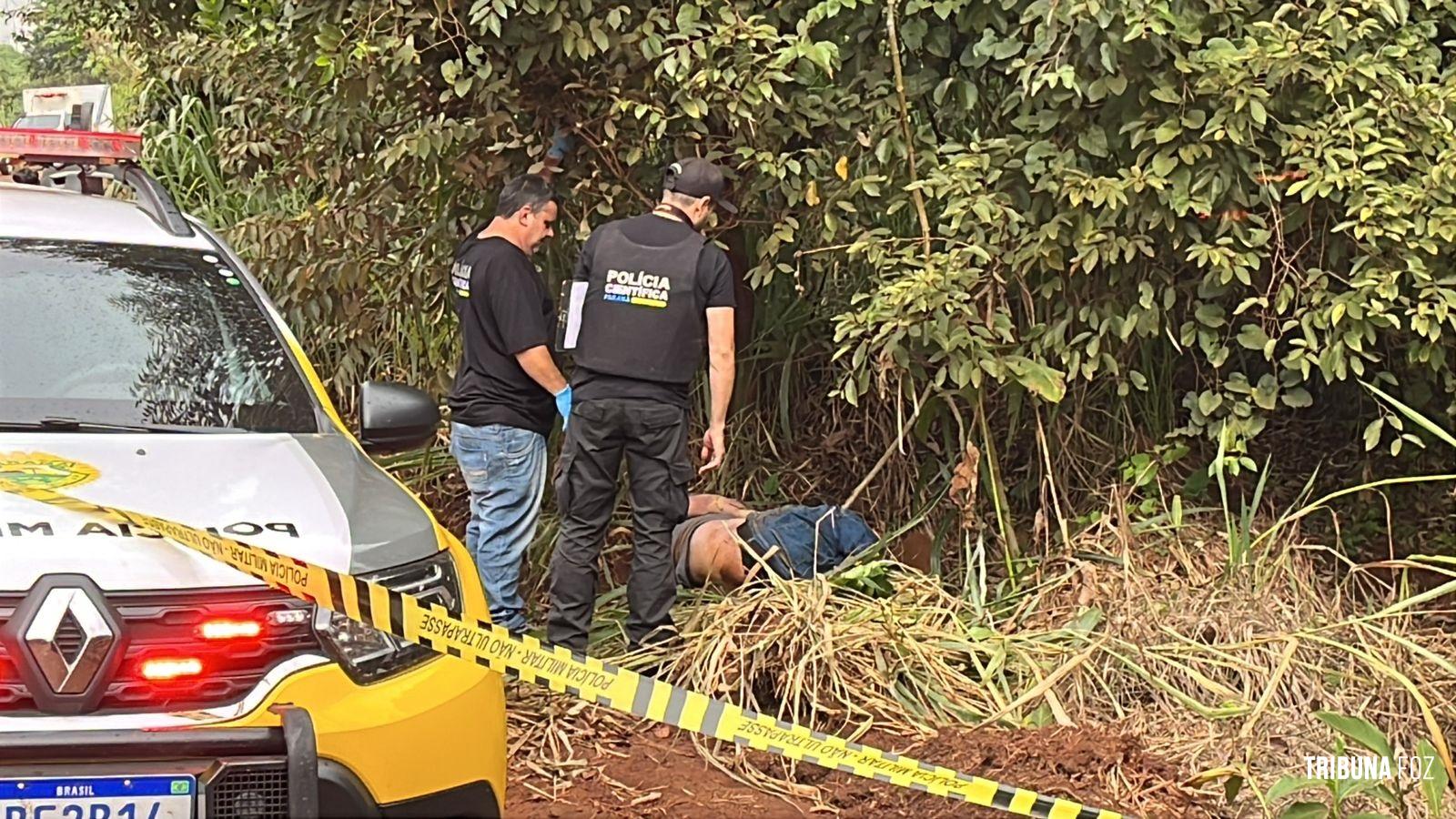Homem é encontrado morto com mãos amarradas na marginal da BR-277 em Santa Terezinha de Itaipu