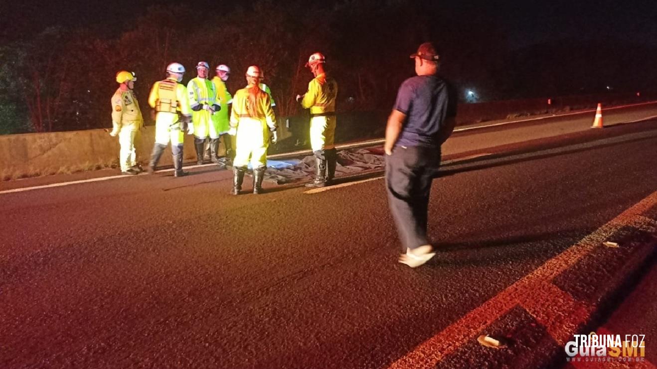 Homem morre atropelado na BR-277, na entrada do Distrito de Aurora do Iguaçu em São Miguel do Iguaçu