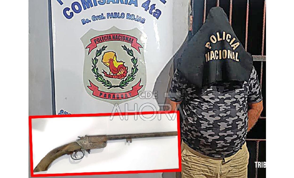 Homem preso por violência doméstica após ameaçar sua companheira de morte em Ciudad Del Este